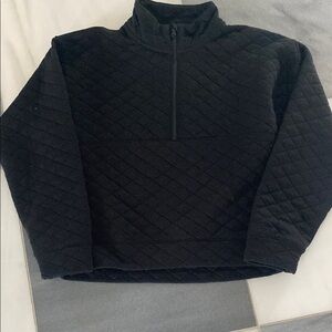 Girls Black Quilted pullover - not too heavy and very comfy